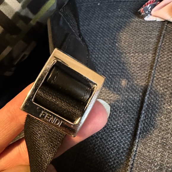 Fendi Unisex Multicolor Camouflage FF Backpack Nylon - Picture 16 of 17